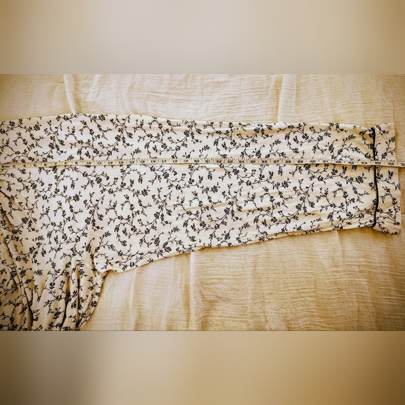 Black & White Floral Charter Club Cotton Blend Pajamas Monogram C Two Piece XL - Picture 4 of 16